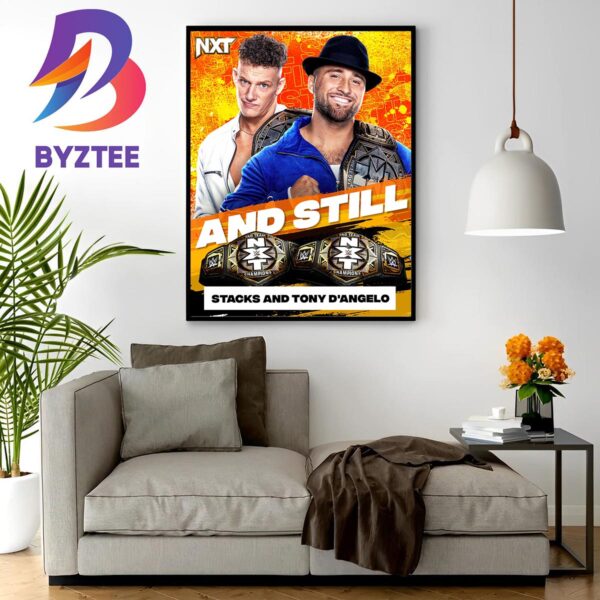 Stacks And Tony D’Angelo Are Still The WWE NXT Tag Team Champions Wall Decor Poster Canvas