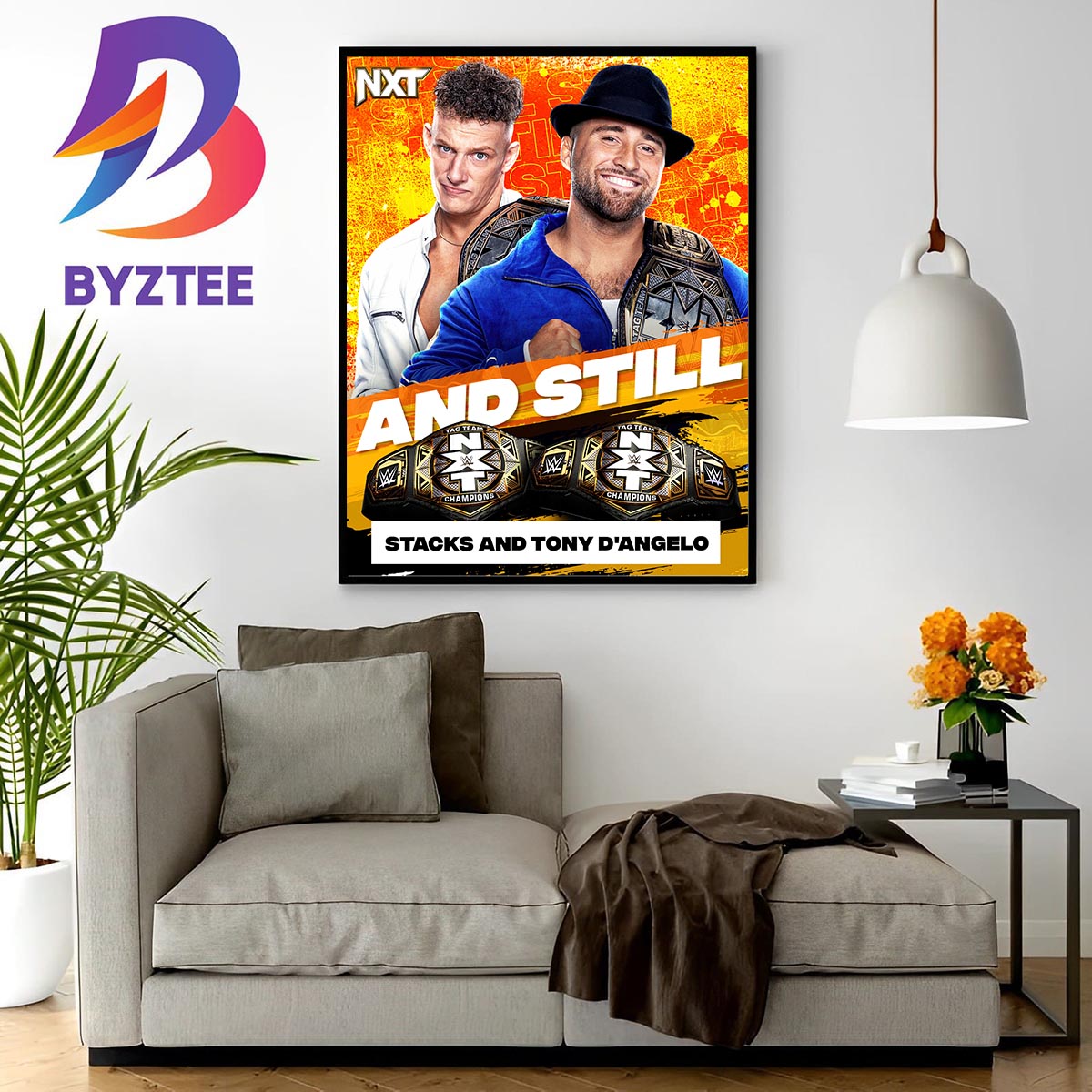 Stacks And Tony D’Angelo Are Still The WWE NXT Tag Team Champions Wall Decor Poster Canvas