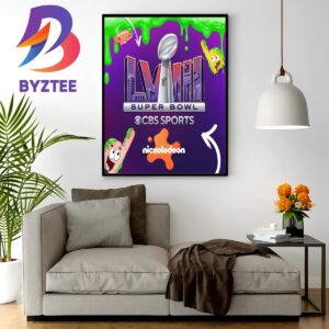 Super Bowl LVIII Gets a Slime-Filled Twist CBS Sports and Nickelodeon Team Up for a Unique Alternate Telecast on February 11th Wall Decor Poster Canvas