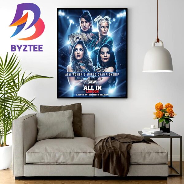 The AEW Womens World Championship at AEW All In London August 27th 2023 at Wembley Stadium Wall Decor Poster Canvas