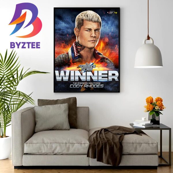 The American Nightmare Cody Rhodes Is The Winner At WWE SummerSlam Home Decor Poster Canvas