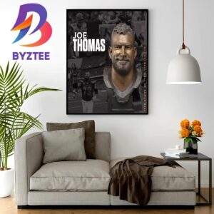 The Bronze Bust Of Hall Of Famer 369 For Joe Thomas Of Cleveland Browns Home Decor Poster Canvas