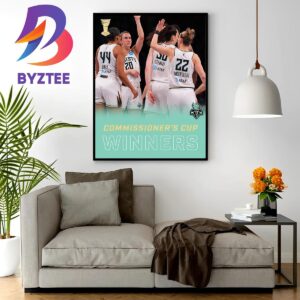 The Champions Of Commissioner’s Cup 2023 Are New York Liberty Wall Decor Poster Canvas