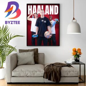 The Future Of Hydration Meets The Future Of Football Prime x Erling Haaland Wall Decor Poster Canvas
