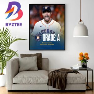 The Houston Astros Acquire RHP Justin Verlander From The New York Mets Wall Decor Poster Canvas