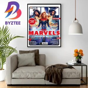 The Marvels Even Higher Even Faster Even Further Movie Of Marvel Studios On Cover Total Film Home Decor Poster Canvas