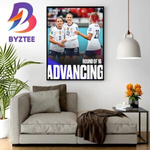 The USWNT Advancing To The Round Of 16 FIFA Womens World Cup 2023 Wall Decor Poster Canvas