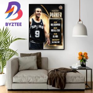 Tony Parker Basketball Hall Of Fame Resume Class Of 2023 Wall Decor Poster Canvas