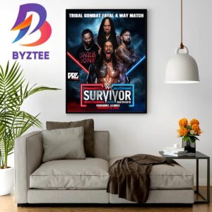 Tribal Combat Fatal 4 Way Match at WWE Survivor Series Home Decor Poster Canvas