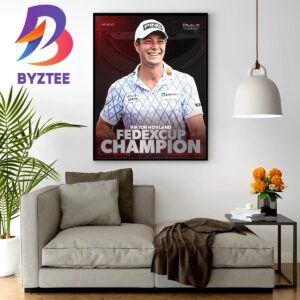 Viktor Hovland Is The 2023 FedEx Cup Champion Wall Decor Poster Canvas