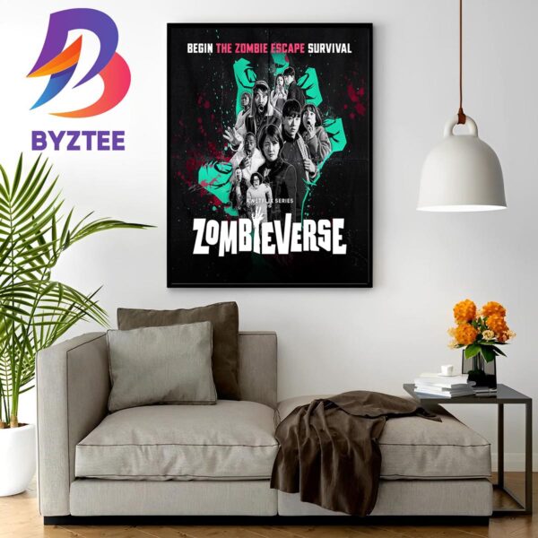 Zombieverse Begin The Zombie Escape Survival Wall Decor Poster Canvas