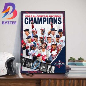2023 AL Central Division Champions Are Minnesota Twins Wall Decor Poster Canvas