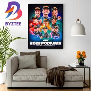 2023 Podiums In F1 9 Different Drivers On The Podium In 13 Races Wall Decor Poster Canvas