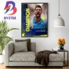 2023 US Open Champion Is Novak Djokovic The Most Grand Slam Singles Titles In Tennis History Wall Decor Poster Canvas