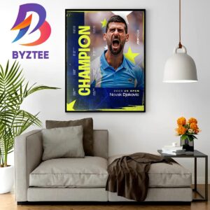 2023 US Open Champion Is Novak Djokovic Wall Decor Poster Canvas