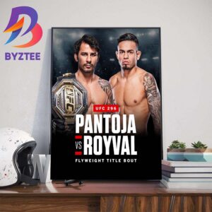 Alexandre Pantoja vs Brandon Royval at UFC 296 For Flyweight Title Bout Wall Decor Poster Canvas