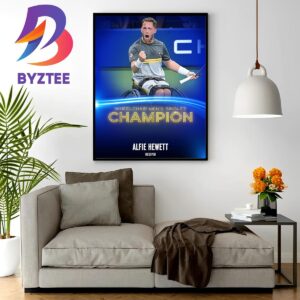 Alfie Hewett Is The Wheelchair Mens Singles Champion At US Open 2023 Wall Decor Poster Canvas