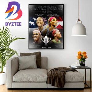 American US Open Womens Singles Champions Since 2000 Wall Decor Poster Canvas