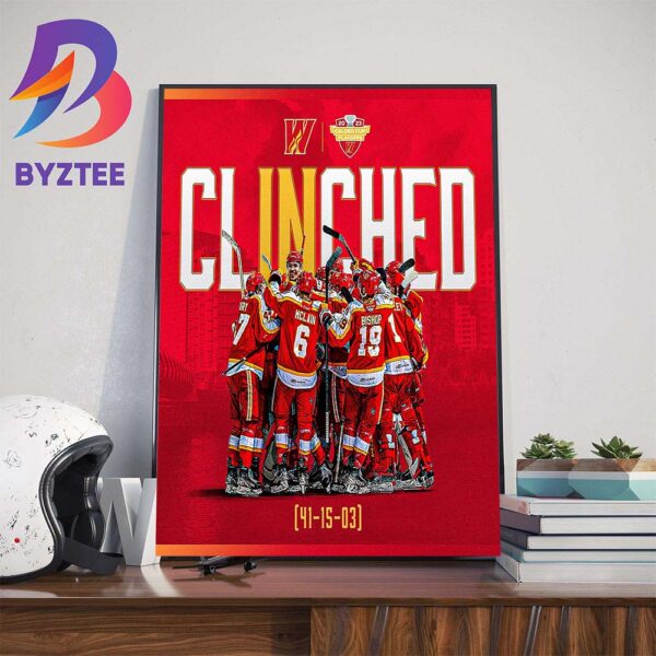 Calgary Wranglers Clinched 2023 Calder Cup Playoffs Wall Decor Poster Canvas