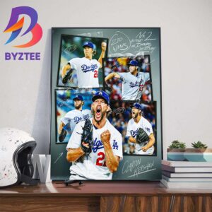 Clayton Kershaw For Passing Hall Of Famer Don Drysdale For 2nd Place On The Los Angeles Dodgers All-Time Wins List Wall Decor Poster Canvas