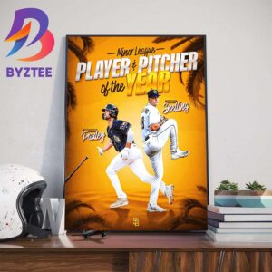 Congrats To Graham Pauley And Robby Snelling Is The Padres Minor League Baseball Player Of The Year And Pitcher Of The Year Wall Decor Poster Canvas