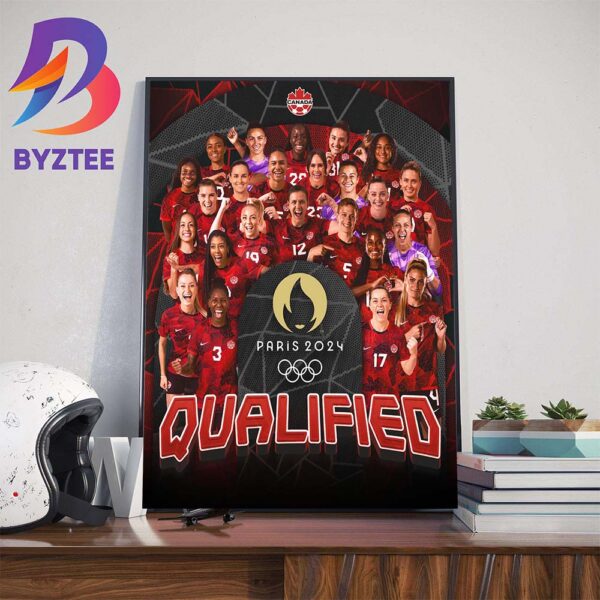 Congratulations To Canadian Womens National Team Qualified Paris 2024 Summer Olympics Wall Decor Poster Canvas