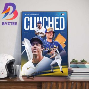 Congratulations To Milwaukee Brewers Clinched MLB Postseason 2023 Wall Decor Poster Canvas