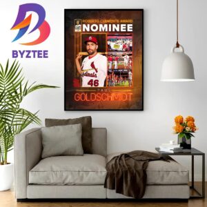 Congratulations To Paul Goldschmidt Of St Louis Cardinals Is The 2023 Roberto Clemente Award Nominee Home Decor Poster Canvas