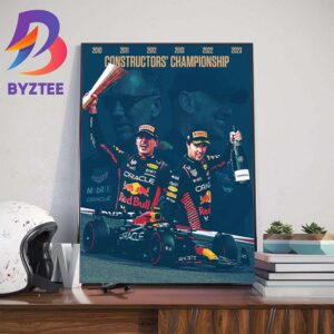 Congratulations To Red Bull Back-To-Back Constructors Championship Title Wall Decor Poster Canvas