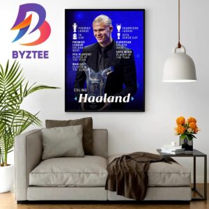 Erling Haaland Won All Titles In The 2022-23 Season Wall Decor Poster Canvas