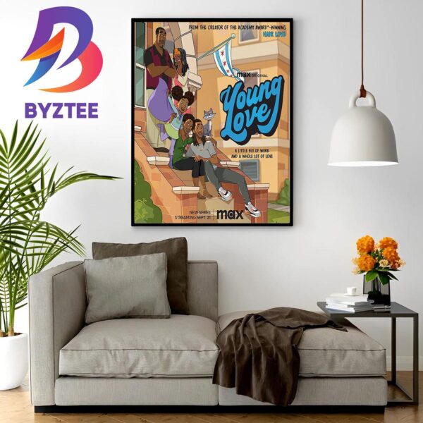 First Poster For Young Love With Starring Issa Rae And Kid Cudi Wall Decor Poster Canvas