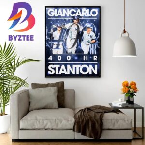 Giancarlo Stanton 400 HR With New York Yankees In MLB Wall Decor Poster Canvas