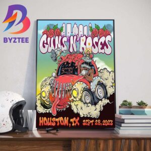 Guns N Roses At Houston TX Sept 28th 2023 Wall Decor Poster Canvas