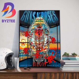 Guns N Roses at Mississippi Coast Coliseum Biloxi MS Sept 20th 2023 Wall Decor Poster Canvas