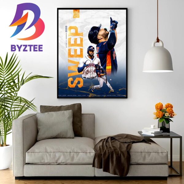 Houston Astros Sweep In The Heart Of Texas Wall Decor Poster Canvas