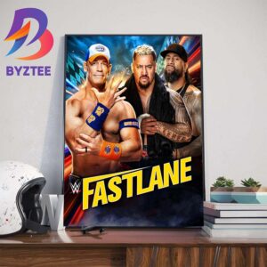 John Cena Battle Against Thebloodline Jimmy Uso And Solo Sikoa At WWE Fastlane Wall Decor Poster Canvas