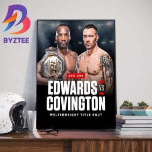 Leon Edwards vs Colby Covington at UFC 296 For Welterweight Title Bout Wall Decor Poster Canvas