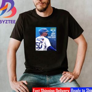 Los Angeles Dodgers Mookie Betts 105 Most RBI Out Of Leadoff Spot In A Single Season Classic T-Shirt