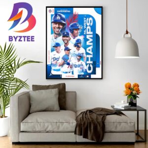 Los Angeles Dodgers are 2023 MLB NL West Division Champions Wall Decor Poster Canvas