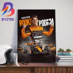 McLaren F1 Oscar Piastri Is The First Rookie On The F1 Podium Since 2017 Wall Decor Poster Canvas