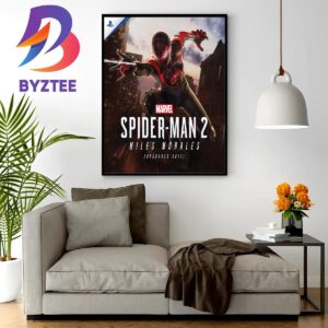 Miles Morales Upgraded Suit In Spider-Man 2 Of Marvel Releasing October 20 on PS5 Wall Decor Poster Canvas