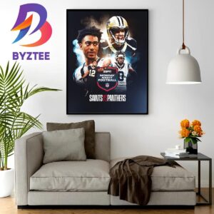 NFL Monday Night Football New Orleans Saints Vs Carolina Panthers Home Decor Poster Canvas