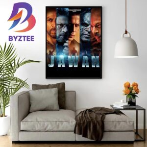 New Poster Of Jawan With Starring Shah Rukh Khan Wall Decor Poster Canvas