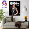 New York Liberty Sabrina Ionescu 122 All Time WNBA Single Season Three-Point Record Wall Decor Poster Canvas