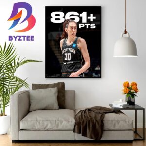 New York Liberty Breanna Stewart Is The WNBA Record For Most Points In A Single Season Wall Decor Poster Canvas