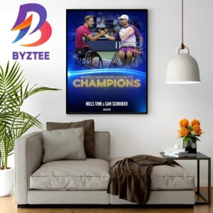Niels Vink And Sam Schroder Are The Wheelchair Quad Doubles Champions At US Open 2023 Wall Decor Poster Canvas