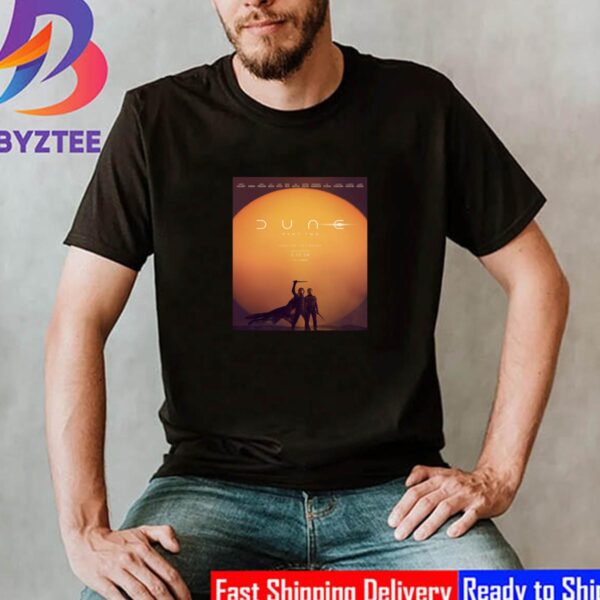 Official Poster For Dune Part Two In Theaters March 15th 2024 Classic T-Shirt
