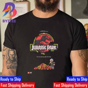Official Poster For Lego Jurassic Park That Is One Big Pile Of Bricks Classic T-Shirt