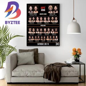 Official Poster For UFC 296 Fight Card Wall Decor Poster Canvas