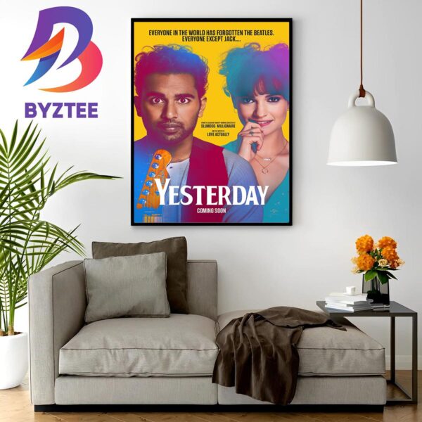 Official Poster For Yesterday Movie Wall Decor Poster Canvas